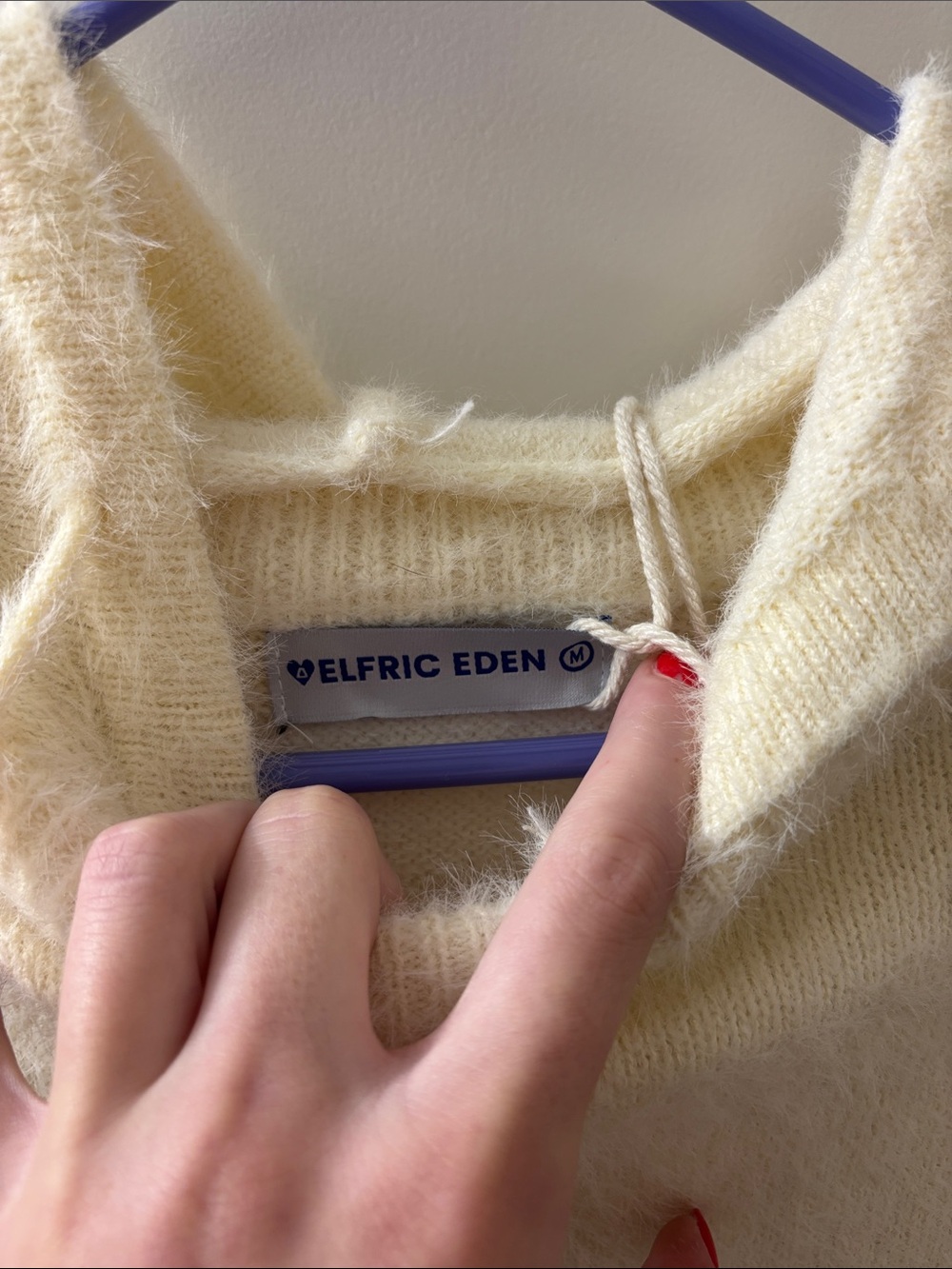 Aelfric Eden Cream Hooded Sweater with Pink Bunny Graphic - Picture 4 of 4